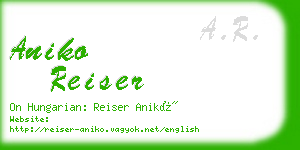 aniko reiser business card